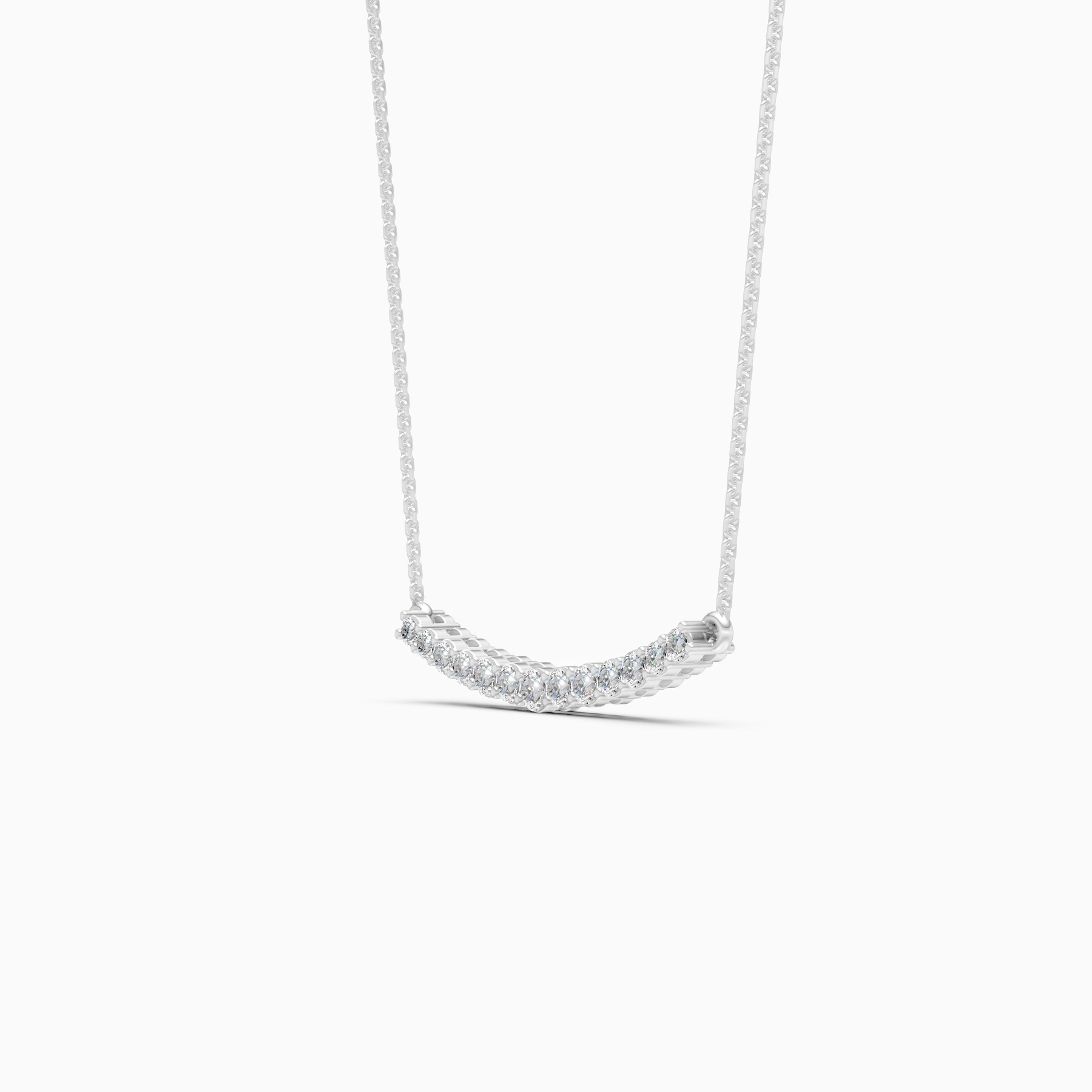 Dainty Lab Grown Diamond Bar Necklace